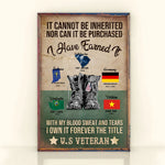 Veteran Custom Poster It Cannot Be Inherited Forever The Title Veteran Personalized Gift