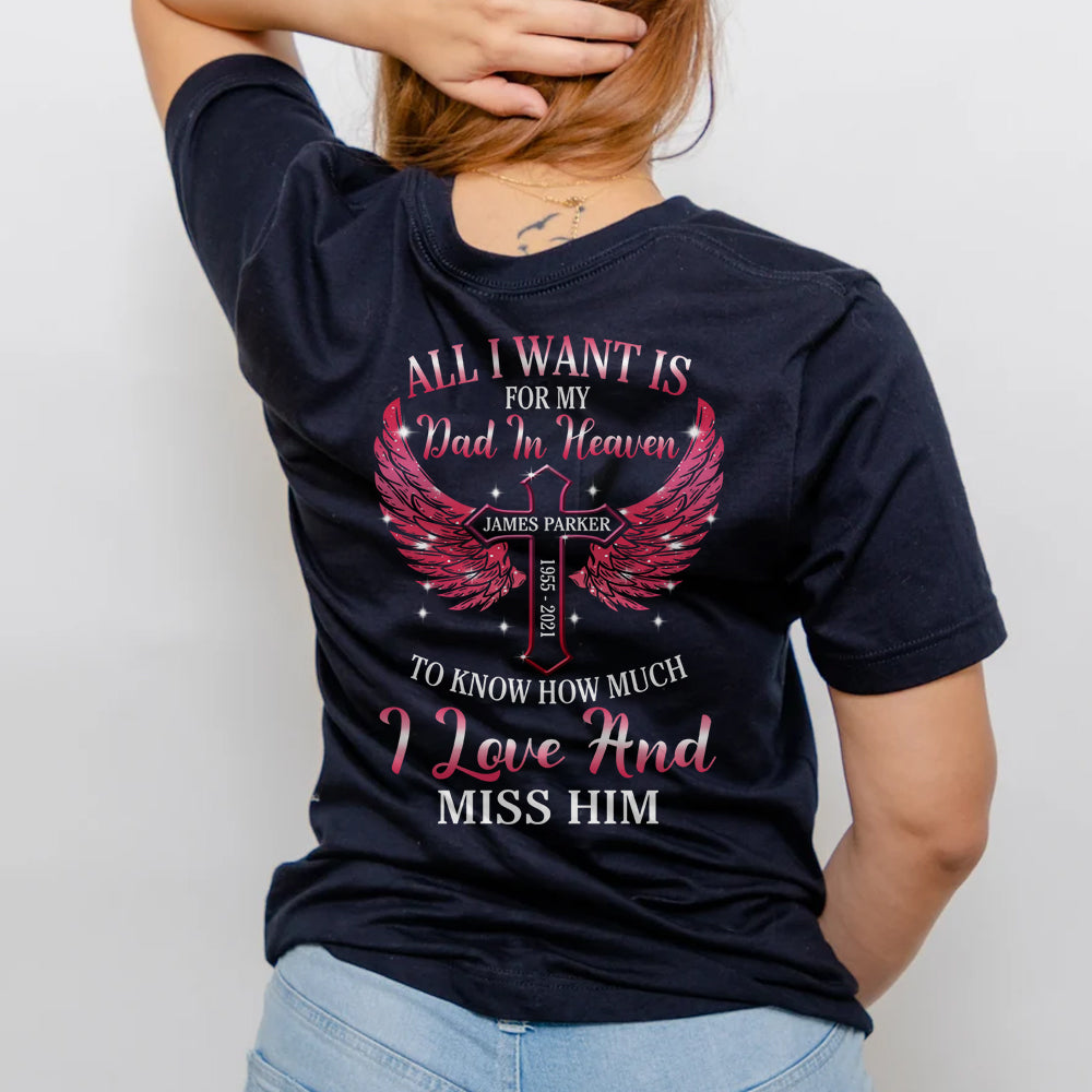 Memorial Custom All I Want In Heaven To Know How Much I Love And Miss Personalized Gift