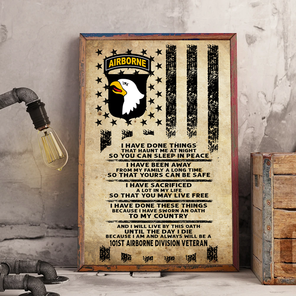 Veteran Custom Poster I Am And Always Be A U.S. Veteran Personalized Gift