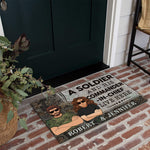 Veteran Custom Doormat A Veteran And His Commander-In-Chief Live Here Personalized Gift