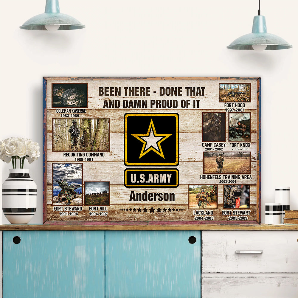 Veteran Custom Poster Miltary Unit and Base Personalized Gift