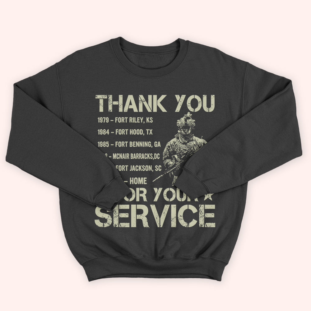 Veteran Custom Shirt Thank You For Your Service Personalized Gift