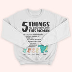 Grandma Custom Shirt 5 Thing You Should Know Grandmasaurus Personalized Gift
