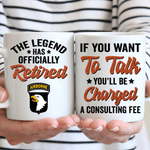 Veteran Custom Mug The Legend Has Offcially Retired Personalized Gift