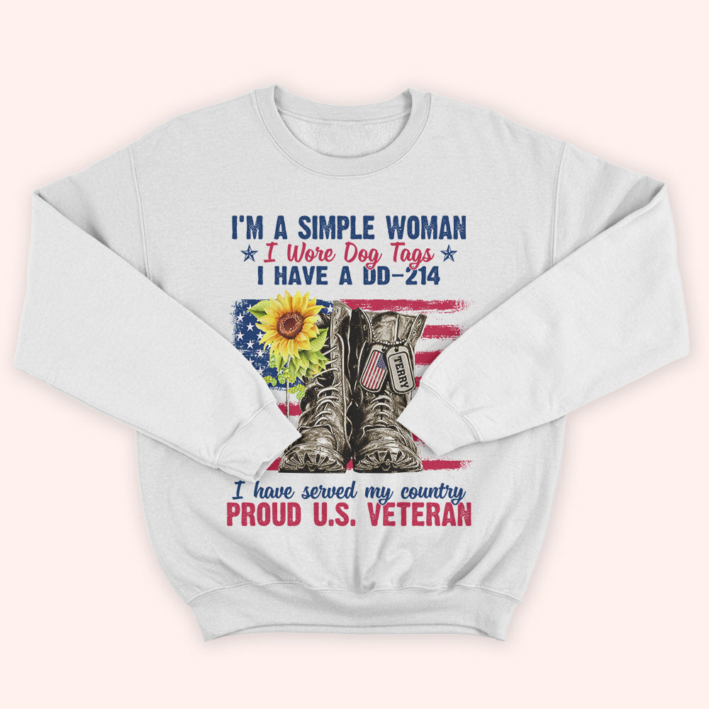 Female Veteran Custom Shirt I Have Served My Country Personalized Gift