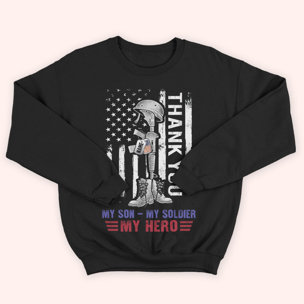 Veteran Custom Shirt Thank You My Son My Soldier My Hero Personalized Gift For Memorial Day