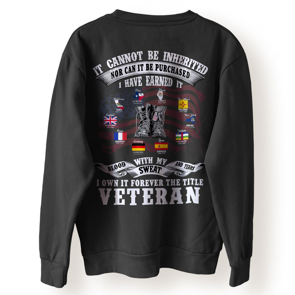 Veteran Custom Shirt I Own It Forever The Title Veteran Personalized Gift