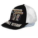 Female Veteran Custom Cap Proudly Served Personalized Gift