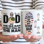 Veteran Custom Mug Happy Father's Day To The Best Veteran Dad Ever Personalized Gift