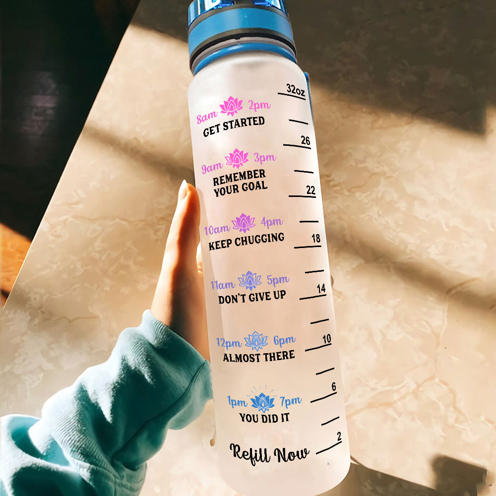 Yoga Custom Tracker bottle Path Of Inner Beauty Drink Your Effing Water Personalized Gift