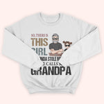 Grandpa And Grandkid Custom Shirt There's This Girl Who Kinda Stole My Heart Personalized Gift