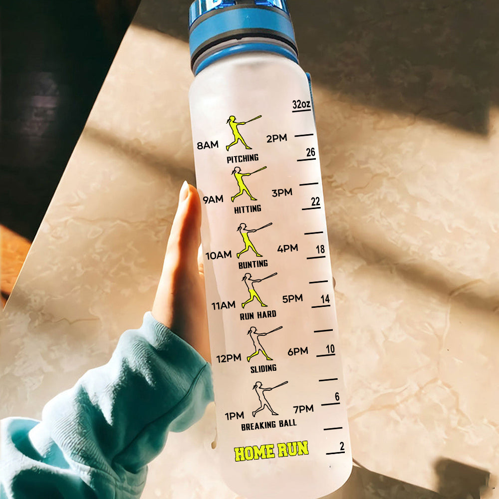 Softball Custom Tracker Bottle I Play Like A Girl Need A Lesson Personalized Gift