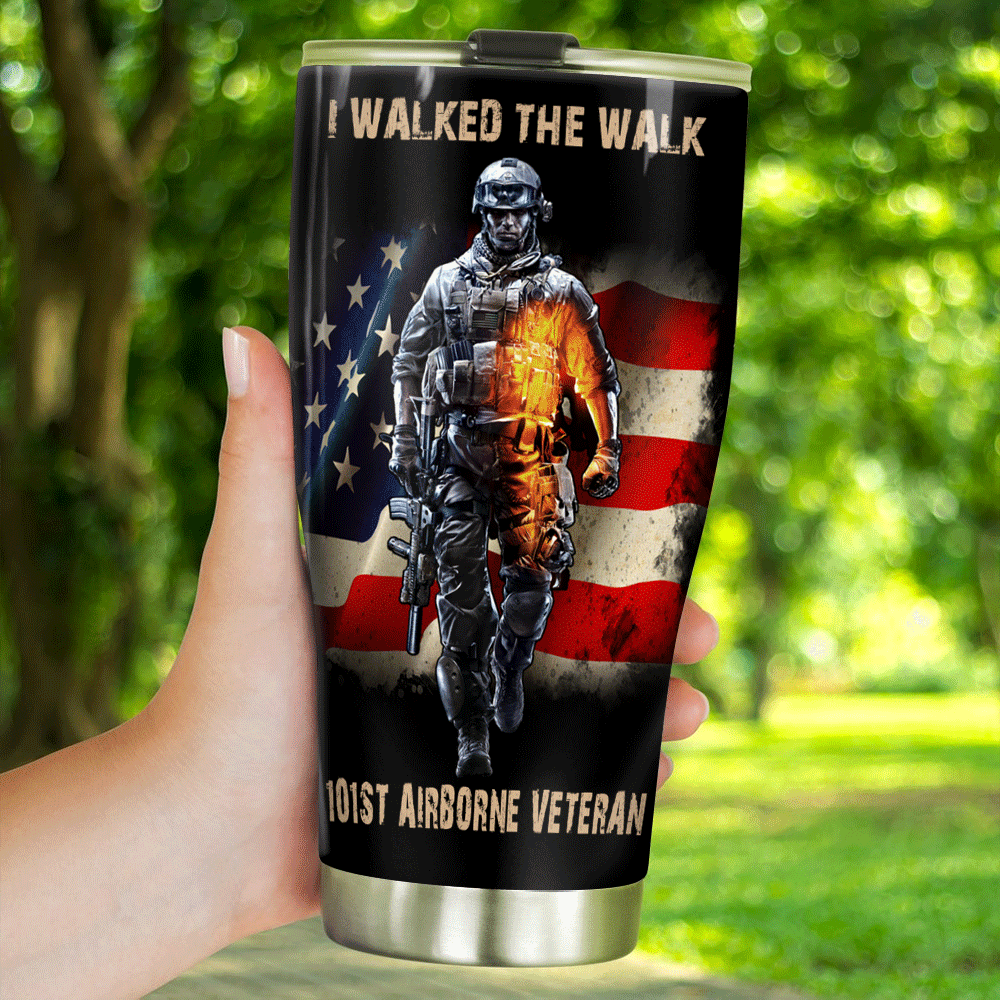 Veteran Custom Tumbler I Walked The Walk Personalized Gift