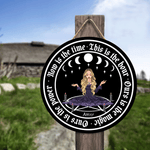 Witch Custom Round Sign Now Is The Time This Is The Hour Personalized Gift