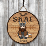 Viking Custom Wood Sign Skal Personalized Gift