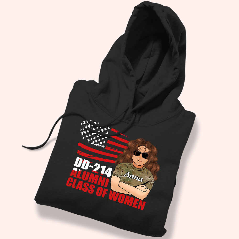 Female Veteran Custom Shirt DD-214 ALumni Class Of Women Personalized Gift