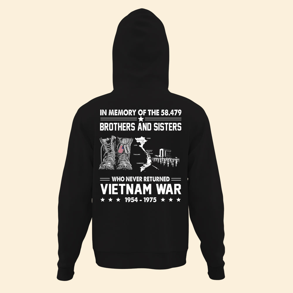 Vietnam Veteran Custom Shirt In Memory Of 58.479 Brothers And Sisters Personalized Gift