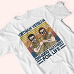 Vietnam Veteran Custom Shirt Drinking Partners For Life Personalized Gift