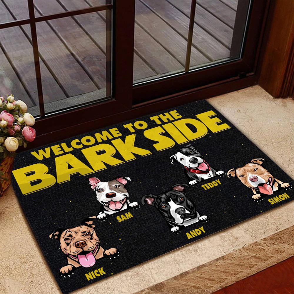 Dog Custom Doormat Welcome To The Bark Side Personalized Gift - PERSONAL84