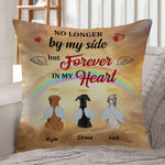 Dog Custom Pillow No Longer By My Side But Forever In My Heart Personalized Gift - PERSONAL84