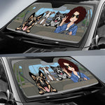 Dog Custom Sunshade A Girl And Her Dogs Personalized Gift - PERSONAL84