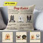Dog Pillow Customized Dog Rules Personalized Gift - PERSONAL84