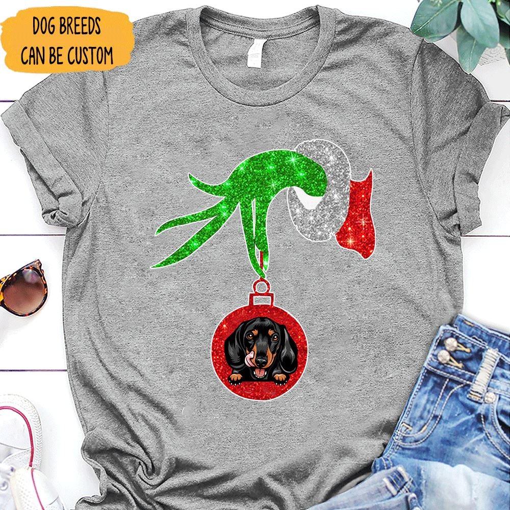 Dog Shirt Personalized Breeds Dog Glitter Christmas - PERSONAL84