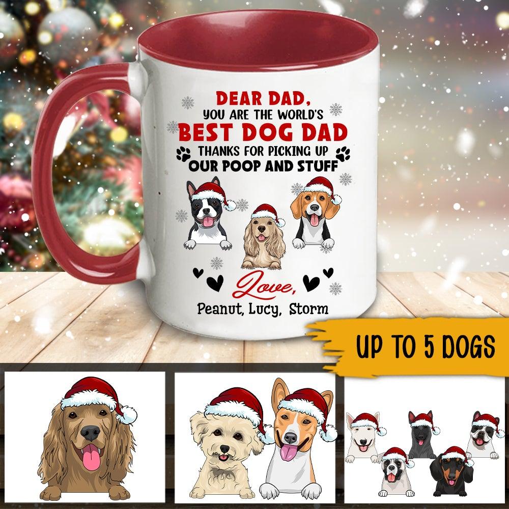 Dogs Christmas Custom Accent Mug You Are The World's Best Dog Dad Dog Mom Personalized Gift - PERSONAL84