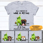 Dogs, Wine Shirt Personalized Name And Breed Wine And Dog - PERSONAL84