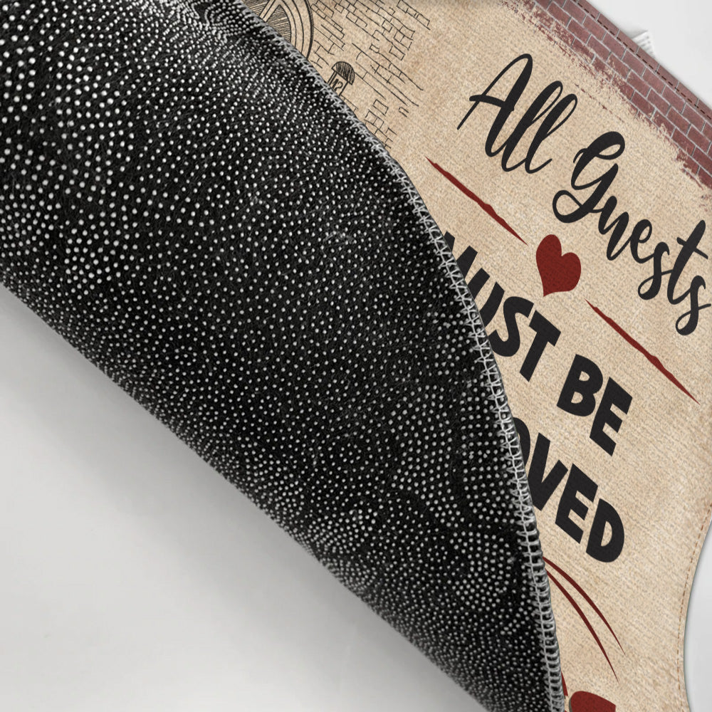 Dog Custom Doormat All Guests Must Be Approved By The Dog Personalized Gift