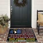Veteran Custom Doormat Proud United States Veteran Personalized Gift