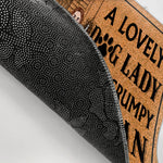 Dog Custom Doormat Lovely Dog Lady And Grumpy Old Man Live Here Personalized Gift