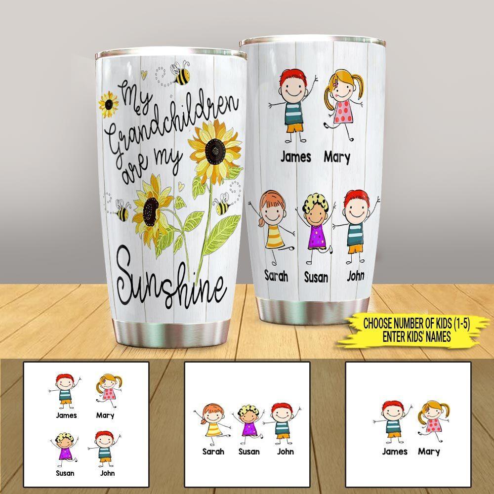 Family X Sunflower Tumbler Sunflower Family My Grandchildren Are My Sunshine - PERSONAL84