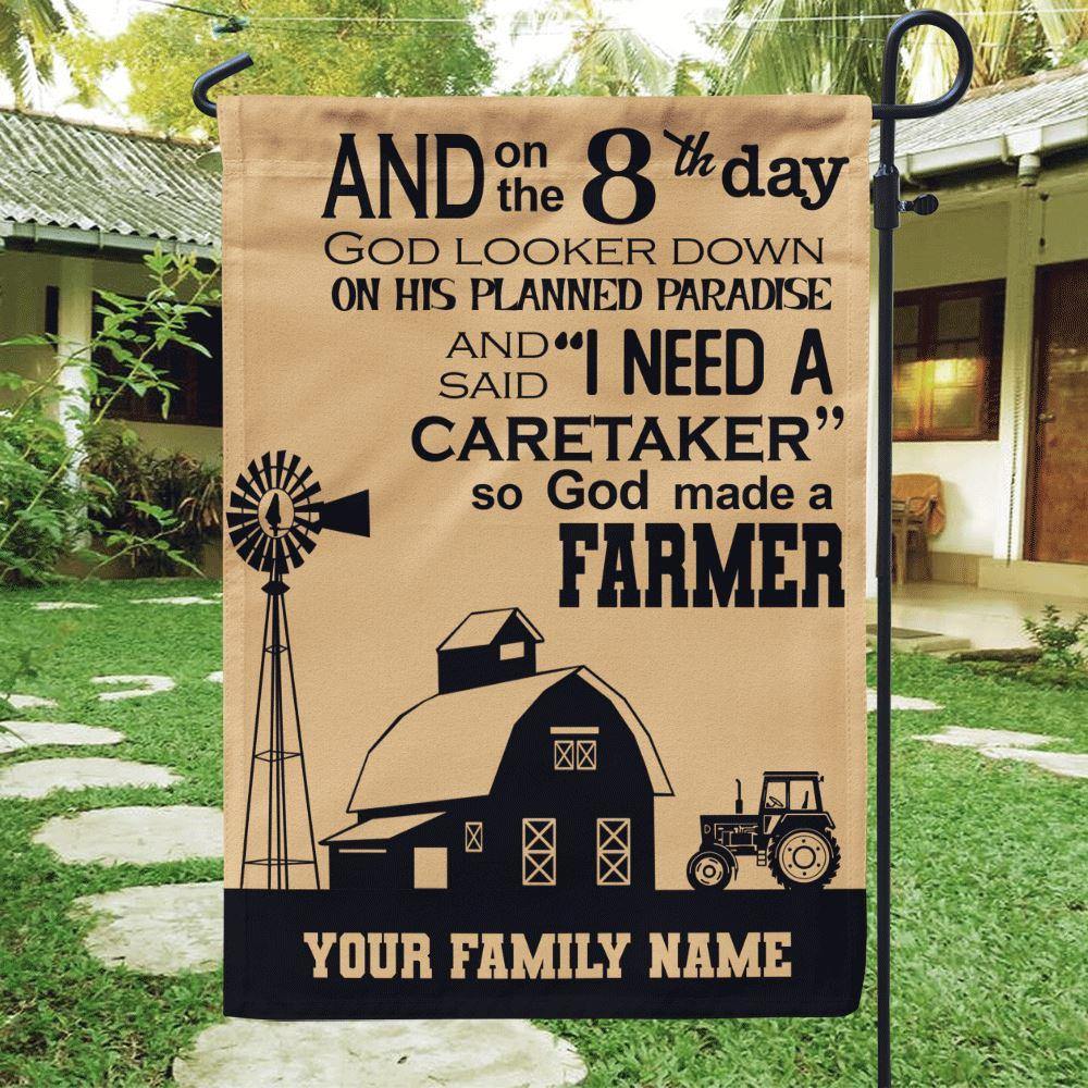 Farmer Custom Garden Flag God Made A Farmer Personalized Gift - PERSONAL84