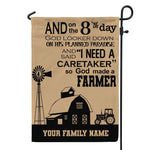 Farmer Custom Garden Flag God Made A Farmer Personalized Gift - PERSONAL84