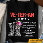 Female Veteran Custom Shirt My Time in Uniform May Be Over But My Watch Never End Personalized Gift - PERSONAL84