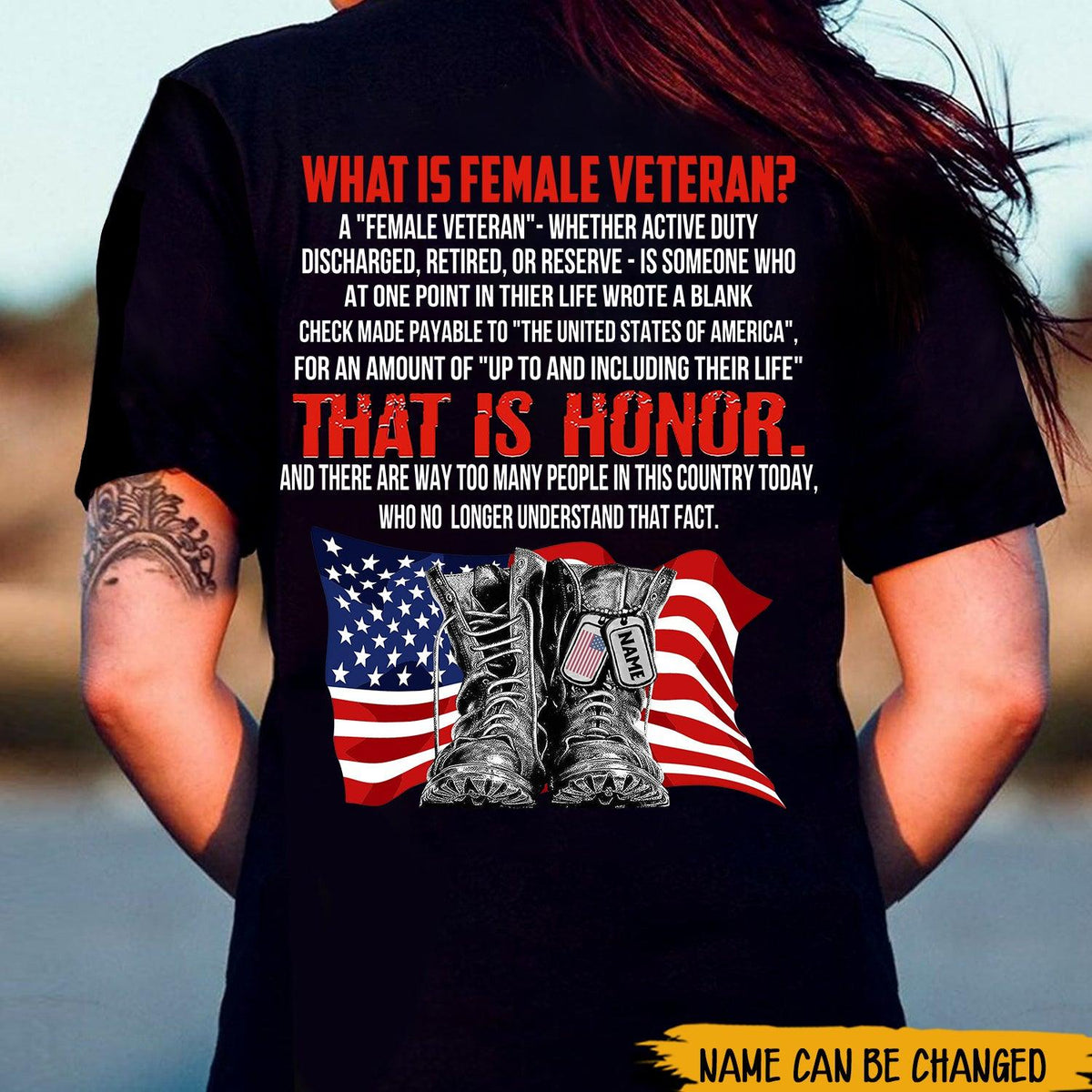 Female Veteran Custom Shirt What Is A Veteran For Veteran's Day Personalized Gift - PERSONAL84