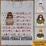 Female Veteran Custom T Shirt My Oath Never Ends Personalized Gift - PERSONAL84