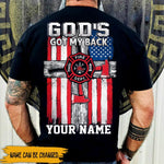 FireFighter Custom Shirt God's Got My Back Personalized Gift - PERSONAL84