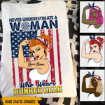 FireFighter Custom Shirt Never Underestimate A Woman Who Wears Bunker Personalized Gift - PERSONAL84