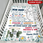 First Dad Custom T Shirt I Can't Wait To Start All Of Our Adventure Personalized Gift - PERSONAL84