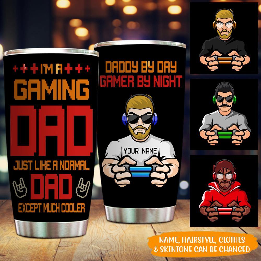 Gamer Father's Day Custom Tumbler I'm A Gaming Dad Personalized Gift - PERSONAL84