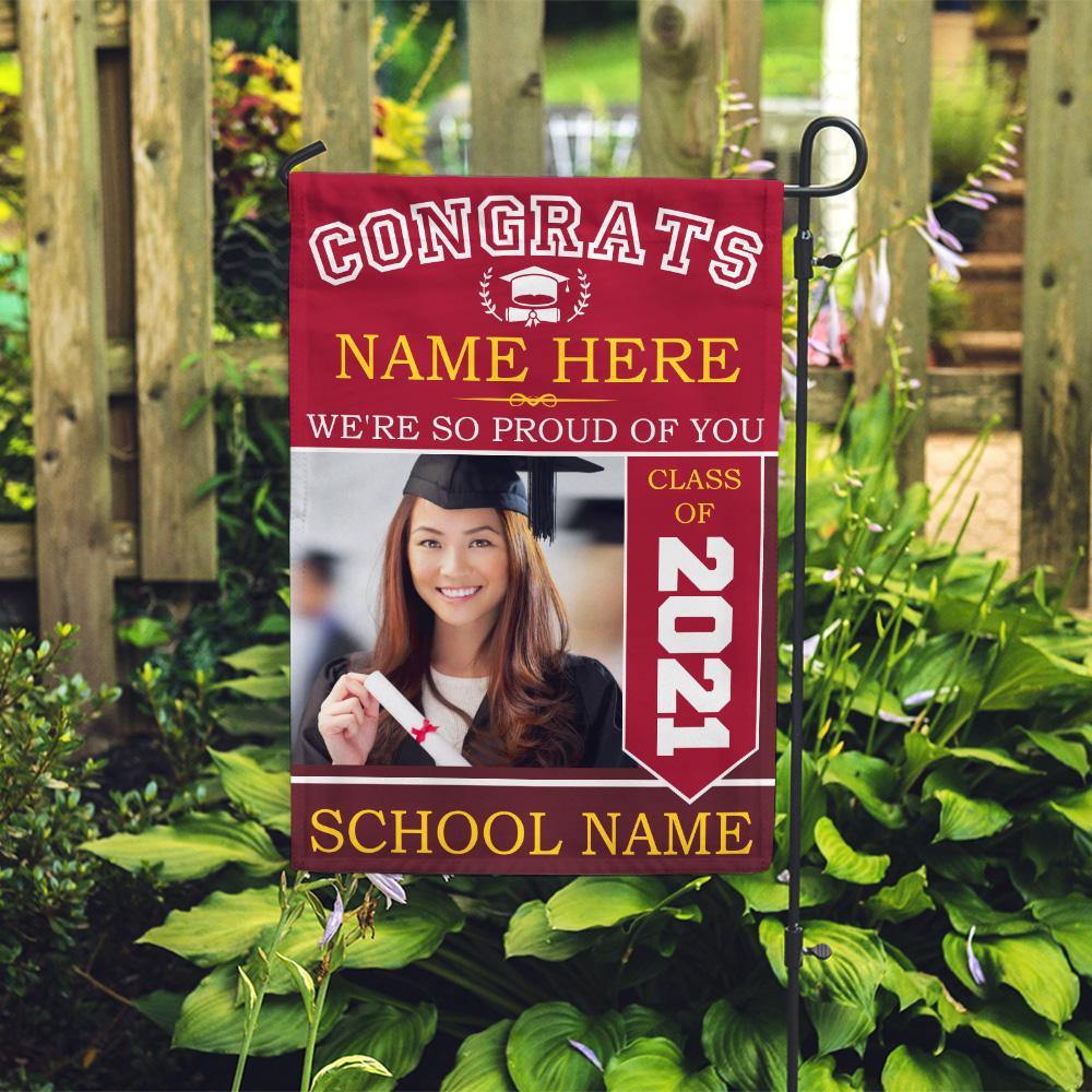 Graduation Custom Garden Flag Proud Family Class Of 2021 Personalized Gift - PERSONAL84