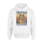 Grizzly Bear, Beer I Drink Beer I Hate People - Standard Hoodie - PERSONAL84