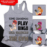 Gym Grandma Custom T Shirt Real Grandmas Go To The Gym Personalized Gift - PERSONAL84