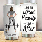 Gym Tumbler Personalized Name Gym And She Lifted Heavily Ever After - PERSONAL84