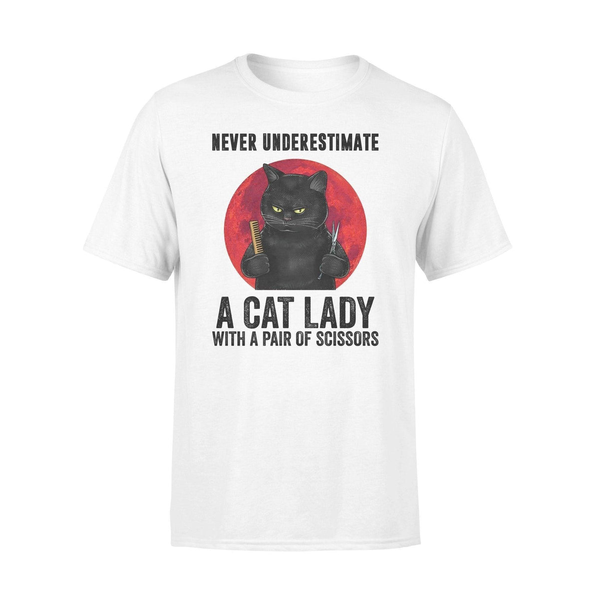 Hairstylist Cat Lady With A Pair Of Scissors - Standard T-shirt - PERSONAL84