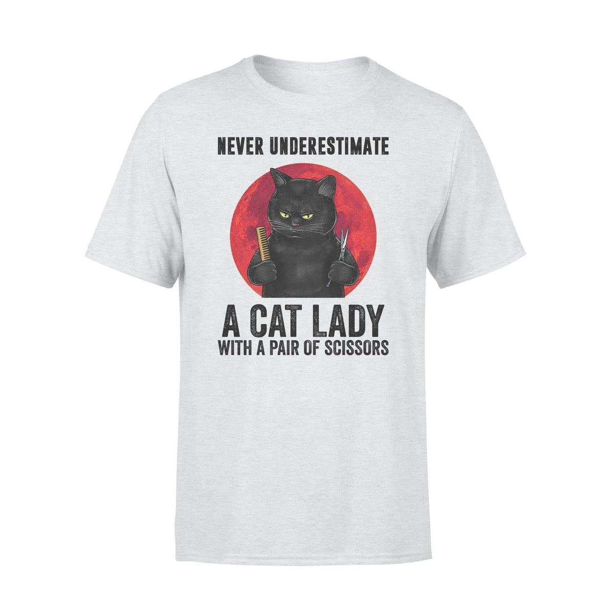 Hairstylist Cat Lady With A Pair Of Scissors - Standard T-shirt - PERSONAL84