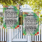Hawaii Garden Flag Customized Ohana Rules Personalized Gift - PERSONAL84