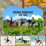 Horse Christmas Custom Ornament Thank God For Horses And Friends Personalized Best Friend Gift - PERSONAL84